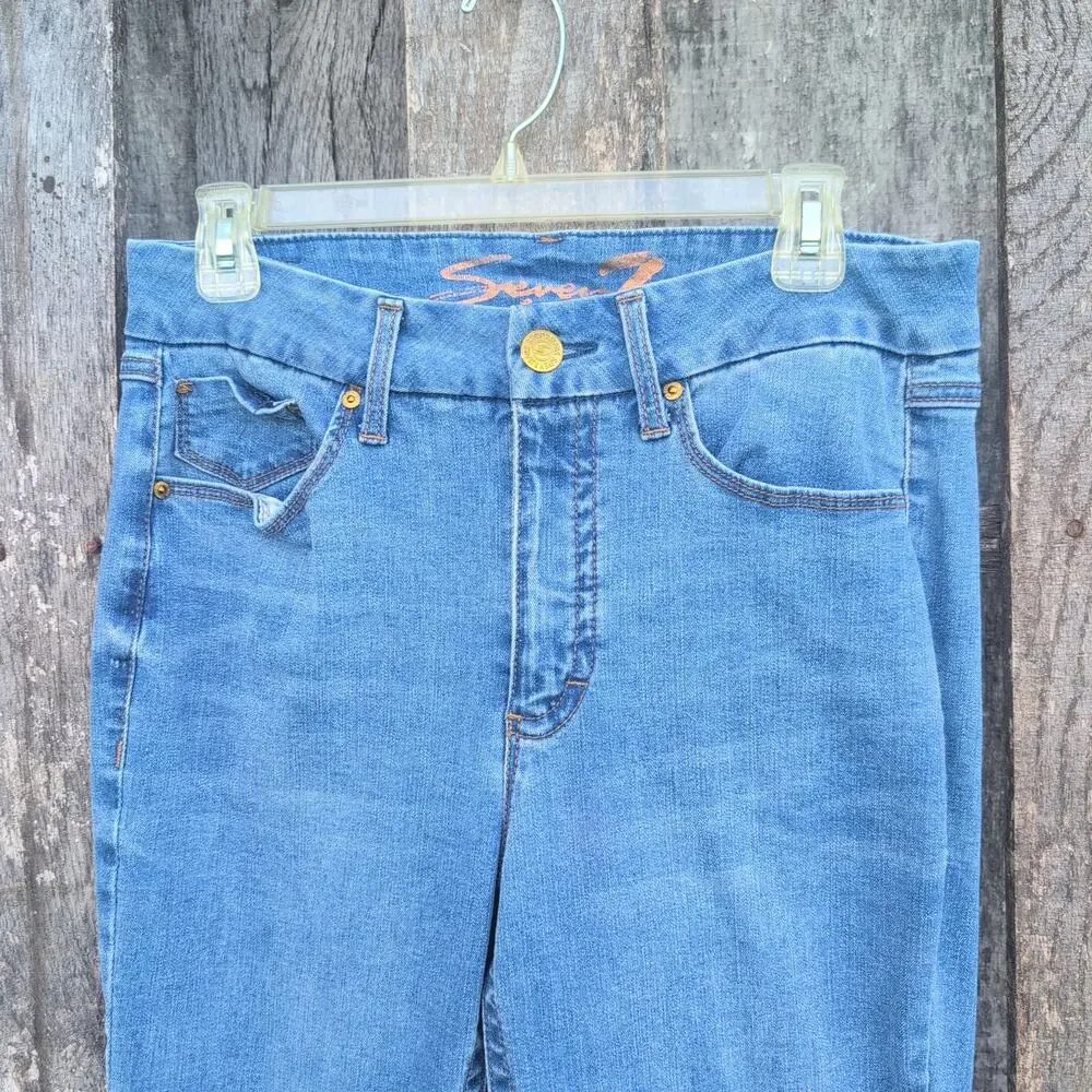 Seven7 For All Mankind Tummyless HighRise Slim Bootcut Jeans Women's 10 (Fits 8)